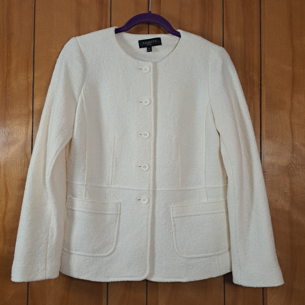 White Women's Jacket By Talbots
